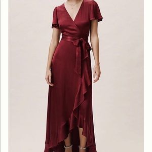 BHLDN Burgundy Bridesmaid Dress